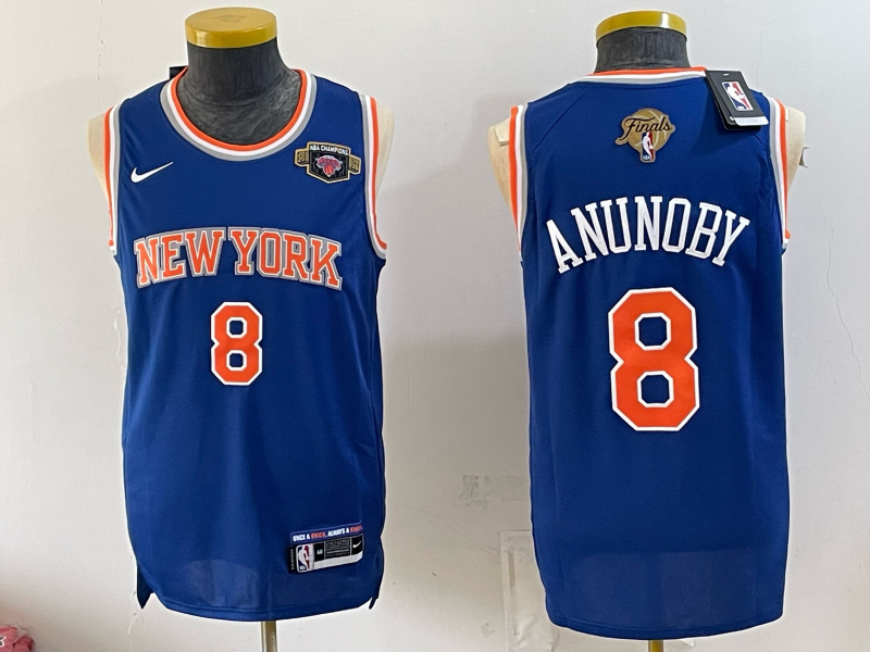 Men New York Knicks #8 Anunoby blue 2026 Nike NBA jersey 0723004->new york knicks->NBA Jersey